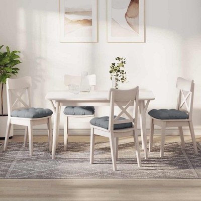 vidaXL Възглавници за седалки 4 pcs Светлосиво 45 x 45 x 12 см текстил (42015103)