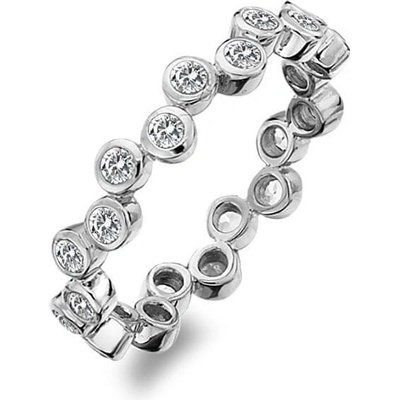 Hot Diamonds Luxusný strieborný prsteň s topazmi a diamantom Willow DR208