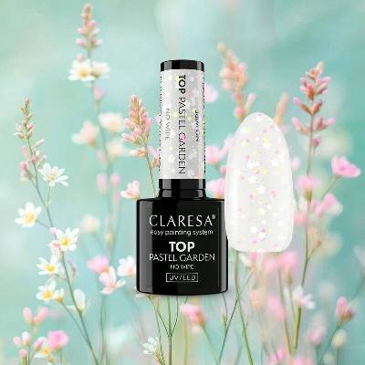 Claresa Top No Wipe Pastel Garden vrchný gél lak 5 g