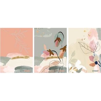 STREET Тетрадка Street, А4, бели листа, 54л, Botanic (30028-А-BOTANIC)