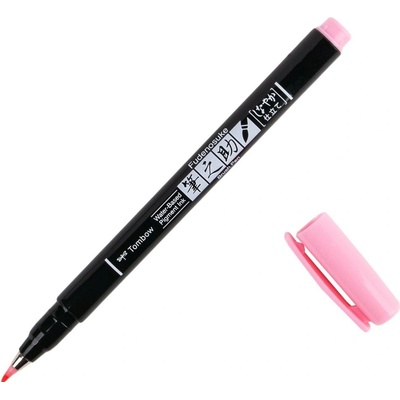 Tombow Brush Pen Fudenosuke pastel na čierny papier, soft pink (WS-BS58)