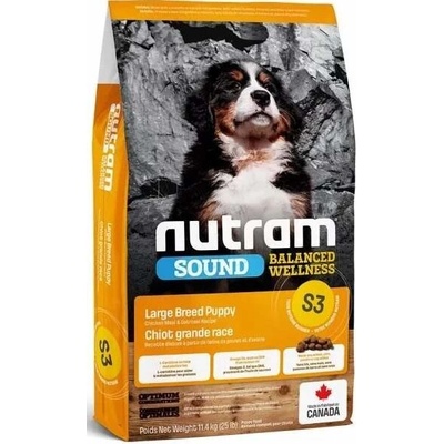 Nutram S3 Sound Puppy Large Breed 3 x 11,4 kg