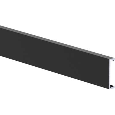 Hliníková fasádna lišta, 25 x 6 – 6,0 m – Čierna RAL 9005