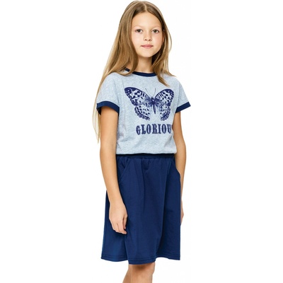 Winkiki Kids Wear dívčí šaty Glorious růžová/navy
