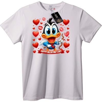NOONEBRAND Тениска Donald Duck за Свети Валентин - 4XL, Black