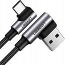 Ugreen US176, USB-USB-C, naklonený 3A, 1m, černý