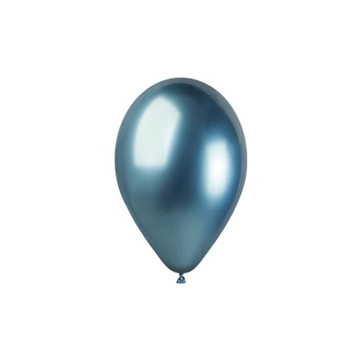 Balónky nafukovací chromové průměr 33 cm SHINY modrý