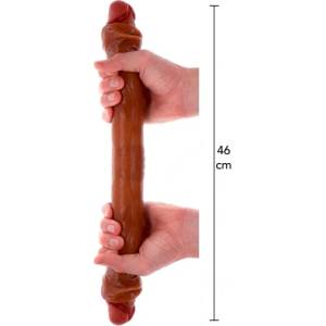 ToyJoy Двуслойно силиконово дилдо Foreskin Double Dong 46 см