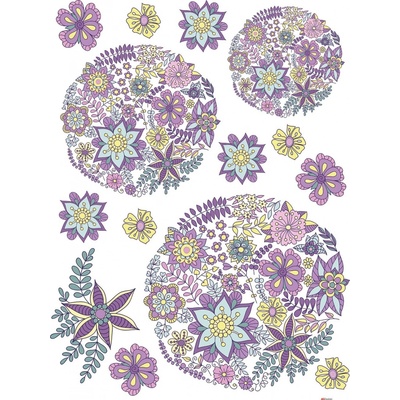 Ag Design F 1052 samolepicí dekorace na zeď Květiny rozměry 65x85cm