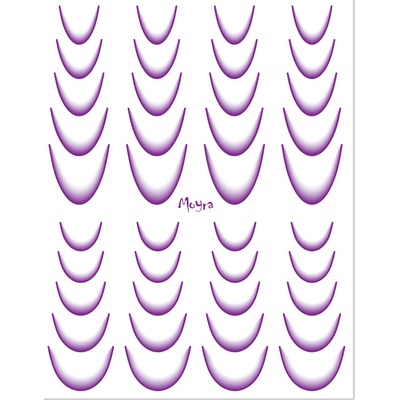 Moyra Vodolepky na francúzsku manikúru Ombré 07 Purple