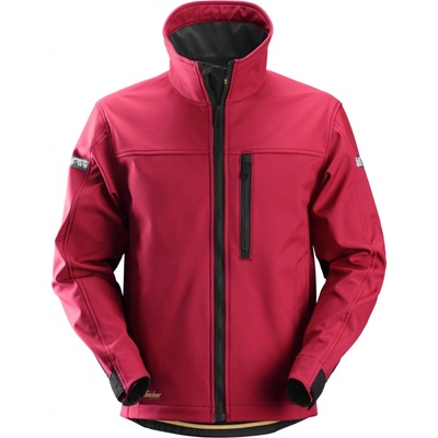 AllroundWork Snickers Workwear bunda softshellová červená
