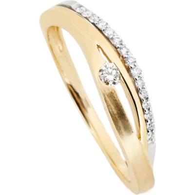 Stuchlík zlatý prsten s diamanty 70285