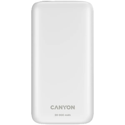 CANYON Външна батерия Canyon PB-301 Power bank 30000mAh Li-poly battery Quick Charging (CNE-CPB301W)