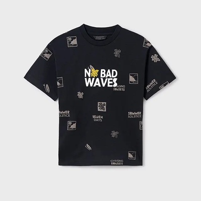 MAYORAL Тениска No Bad Waves в тъмносиво за момче Mayoral