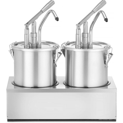 Hendi Sada: 2 x nádoba na omáčku z nerezové oceli s dávkovačem, HENDI, 9L, 400x200x(H)440mm