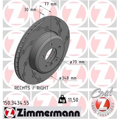 Brzdový kotúč ZIMMERMANN 150.3434.55 (150343455)