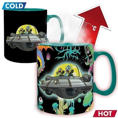 ABYstyle Hrnček Rick and Morty Spaceship meniaci sa 460 ml