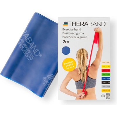 THERA-BAND posilovací guma 2 m, modrá, extra silná – Zboží Dáma