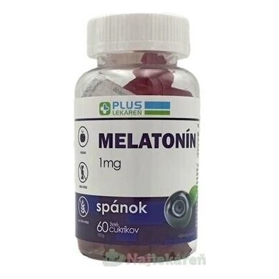 Plus Lekáreň Melatonin příchuť borůvka žželé bonbóny 60 ks