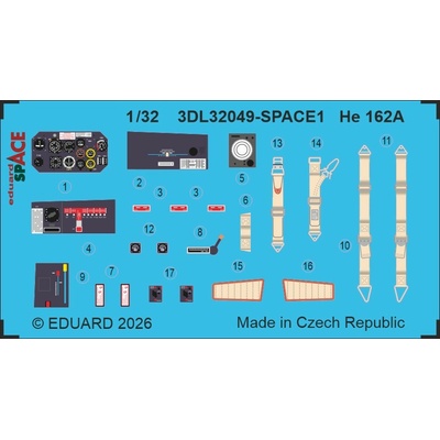 EDUARD He 162A SPACE 1/32 recommended for HOBBY 2000