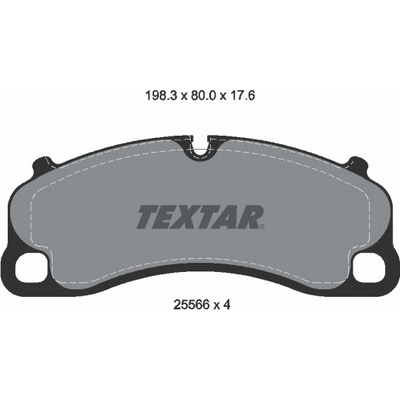 Sada brzdových platničiek, vždy 4 kusy v sade TEXTAR 2556601
