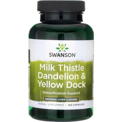 Swanson Milk Thistle Dandelion & Yellow Dock 120 kapsule