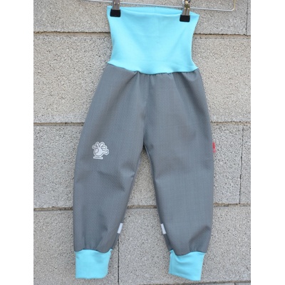 BATOLE Jarní softshellky Šedé Tyrkys lem