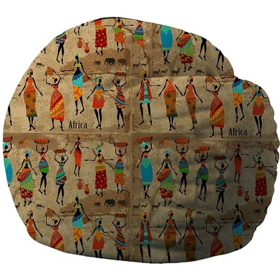 PUFRELAX Барбарон 600л. King Size, Cuz This is Africa, Перящ се калъф, Пълнеж с микс от мемори пяна и дунапрен, Принт (PUF-M-K-TM-AFR)