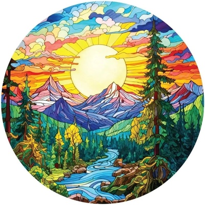 Art puzzle Vitrážové sklo Alp 570 dielov