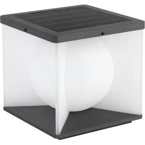 V-TAC 3W LED Соларна Градинска Лампа (205A-205A-183mm) 3000K Черно-бяло Тяло - 23351 (23351)