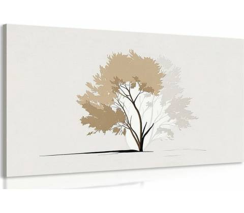 Obraz minimalistický strom s listami