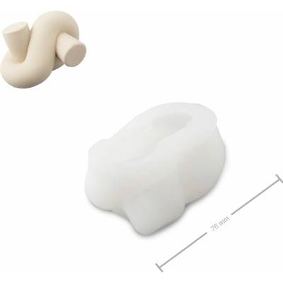 Manumi Silikónová forma na odlievanie kreatívnej hmoty uzol 76x53x58mm - 1 ks