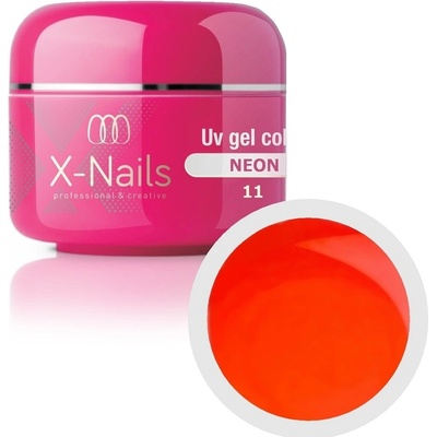X Nails barevný UV gel Neon Line NEON DARK ORANGE 5 ml