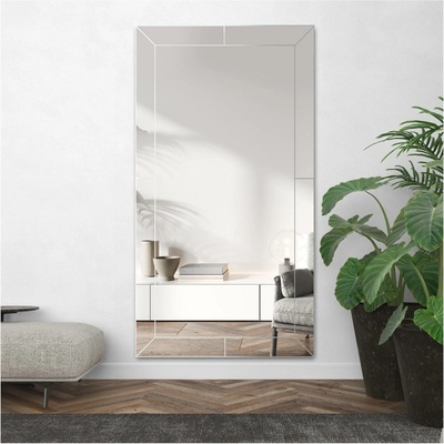 Alfaram Křišťálové zrcadlo Glamour v zrcadlovém rámu PERLA OptiWhite 80x160