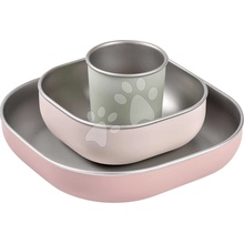 Beaba Stainless Steel Meal Set Cotton Candy 3 dielna ružová od 4 mes