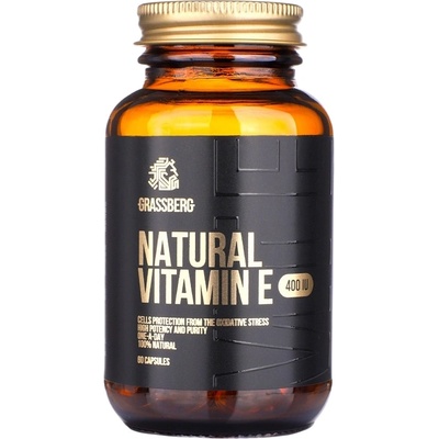 Grassberg Vitamin E Natural, 400 IU, 60 капсули, Grassberg (7220)