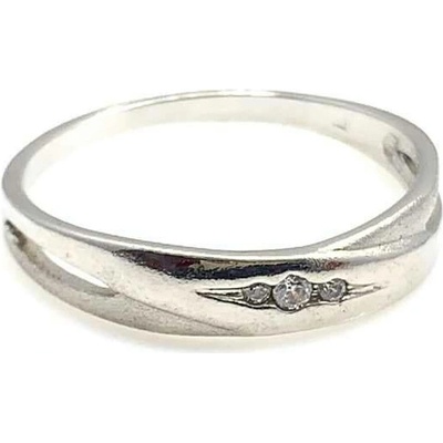 Šperky Jan Kos jewellery Stříbrný prsten s bílým kamenem 32104092
