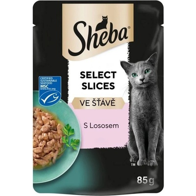 Sheba Select Slices losos v šťave 85 g