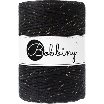 Bobbiny Macrame Cord 5 mm 100 m Golden Black юта (MX-E118)