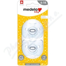 Medela baby Soft silicon dudlík modrá 2ks