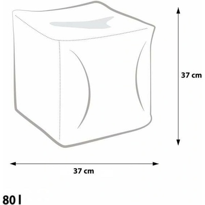 Ecopuf Taburetka - CUBE - S ekokůže - Tyrkysová