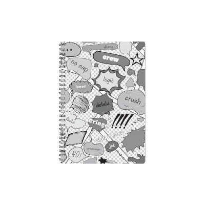 Sentio Тетрадка със спирала 17х25 см, 80 листа Comic