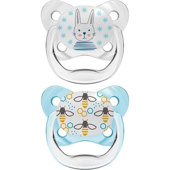 Dr. Brown's Бебешка залъгалка Dr. Brown's - PreVent, 0-6 месеца, 2 броя, сини (72239301814)
