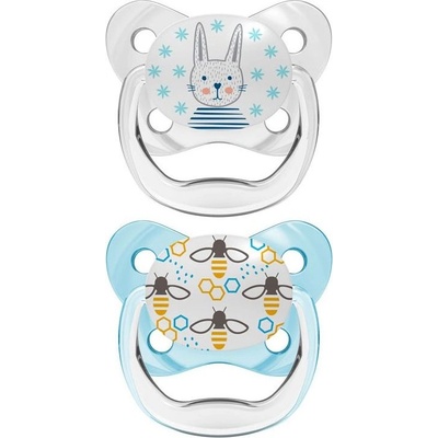 Dr. Brown's Бебешка залъгалка Dr. Brown's - PreVent, 0-6 месеца, 2 броя, сини (72239301814)