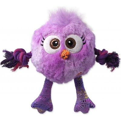 Dog Fantasy Monsters kuře fialové s provazy a uzly pískací 15 cm