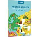 Mideer Mapa sveta samolepkový set