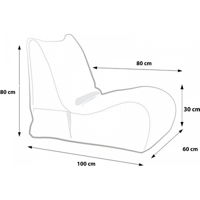 Ecopuf EF8008 Sedací vak Ecopuf - NAOMI outdoor M17