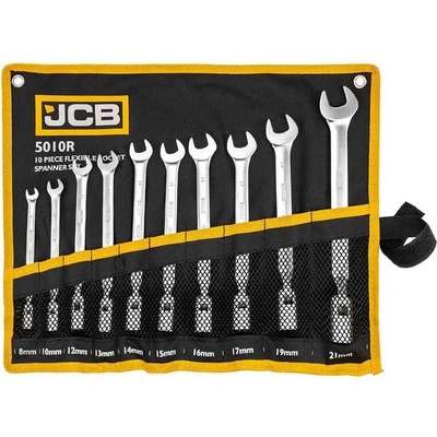 JCB Ключове звездогаечни глухи 8-21 мм, jcb 5010r, чупещо рамо, 10 бр (5010r)