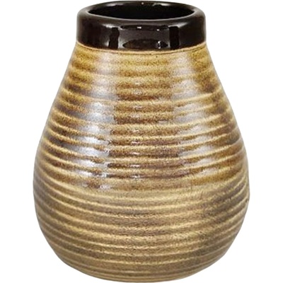 Mate Green Keramická kalab Medová s drážkami 250 ml