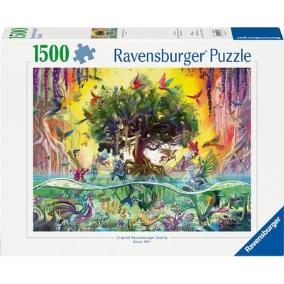 Ravensburger Пъзел Ravensburger от 1500 части - Еднорогът от езерото и неговите приятели (12000798)